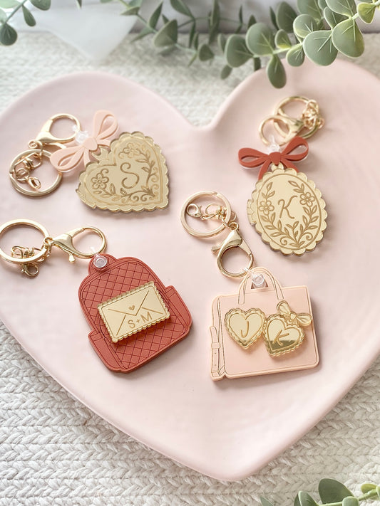 Personalized Backpack Love Letter Charm | Keychain