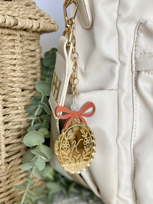 Personalized Oval Initial Bag Charm
