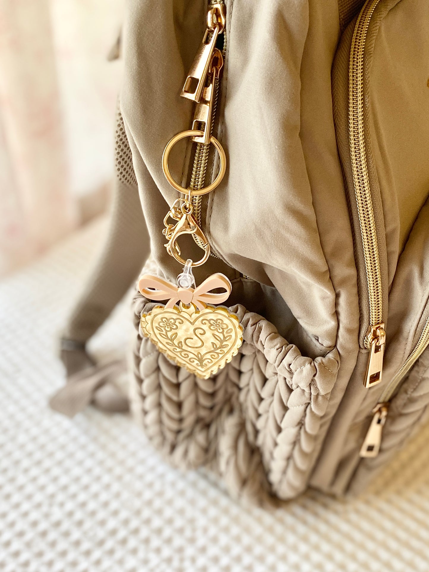 Personalized Heart Initial Charm