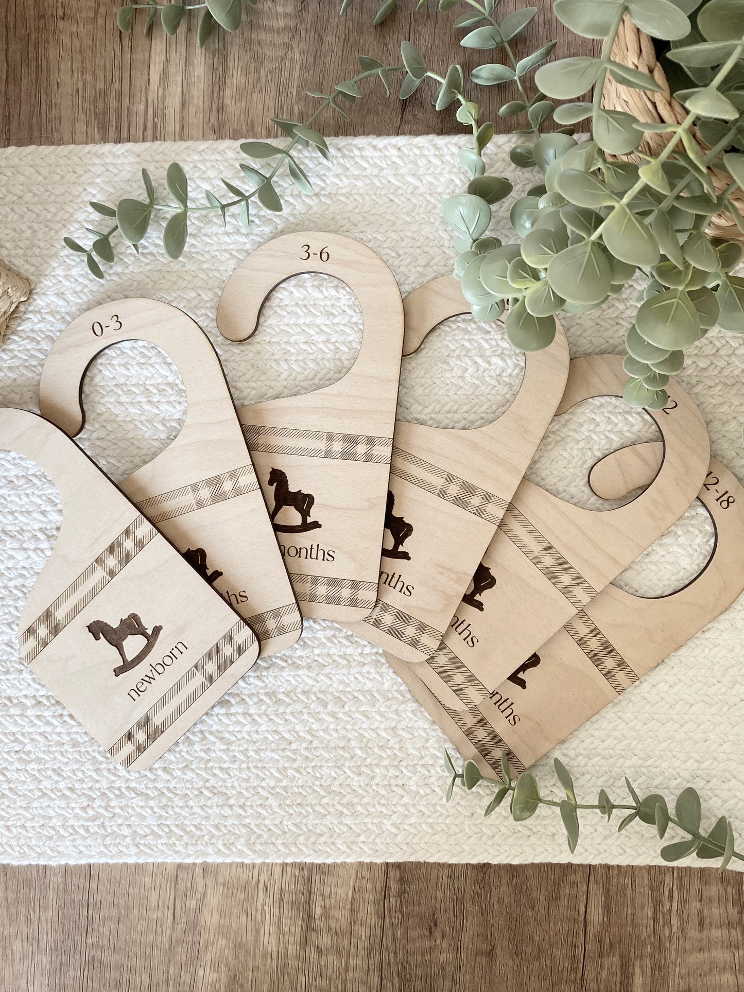 Plaid Nursery Closet Dividers
