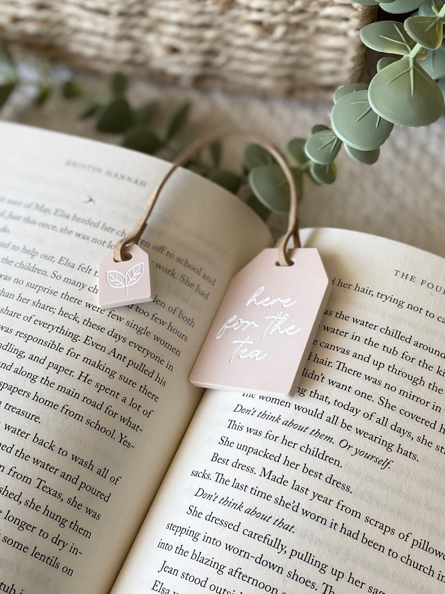 Book Club Tea Tag Bookmark + Mini-Charm