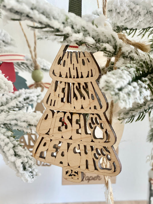 Groovy Family Christmas Tree Ornament