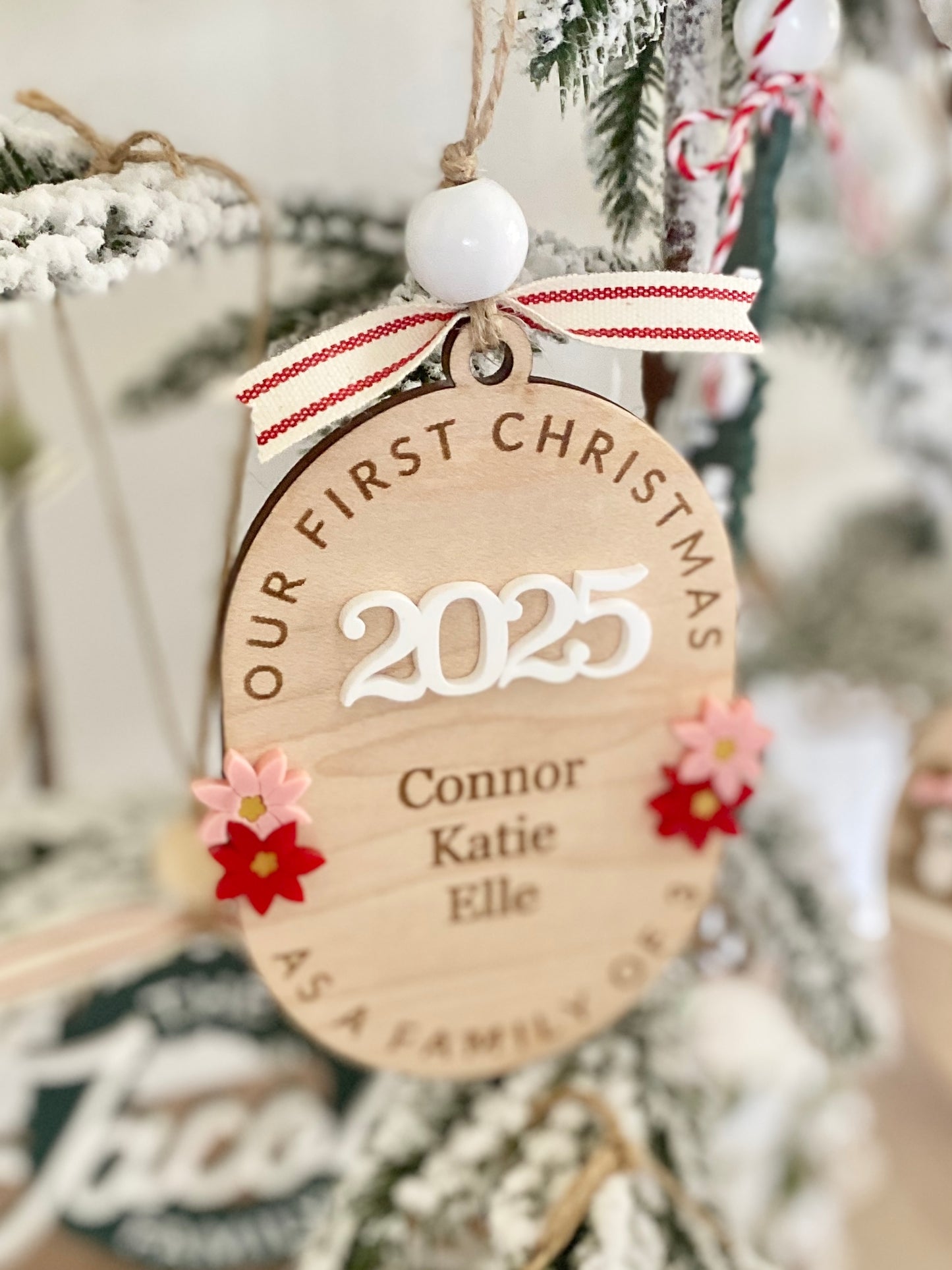 Family In Bloom Christmas Ornament