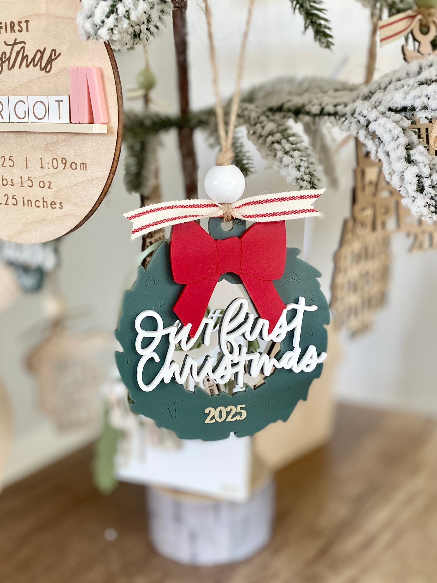 Our First Christmas Wreath Ornament