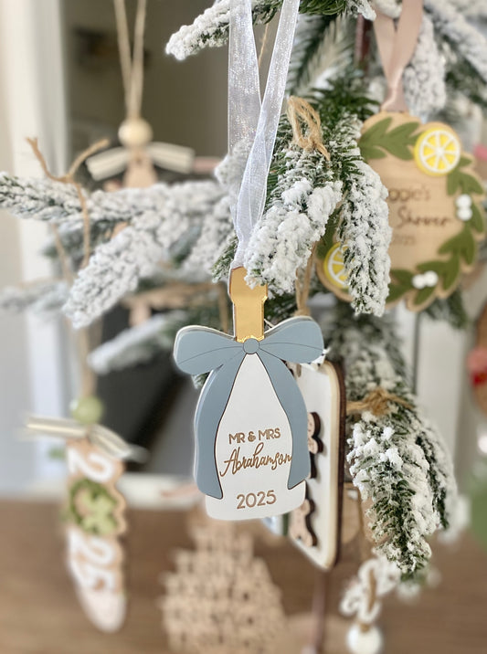 A Toast To Forever - First Christmas Ornament