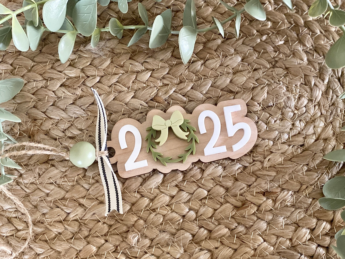 Wreath in Time: 2025 Keepsake Ornament & Gift Tag