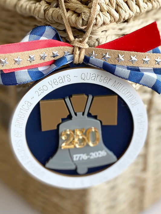 4th of July 2026 Ornament | America 250 Years | Patriotic Acrylic Keepsake