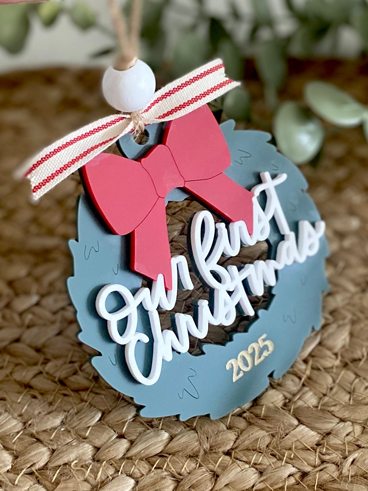 Our First Christmas Wreath Ornament