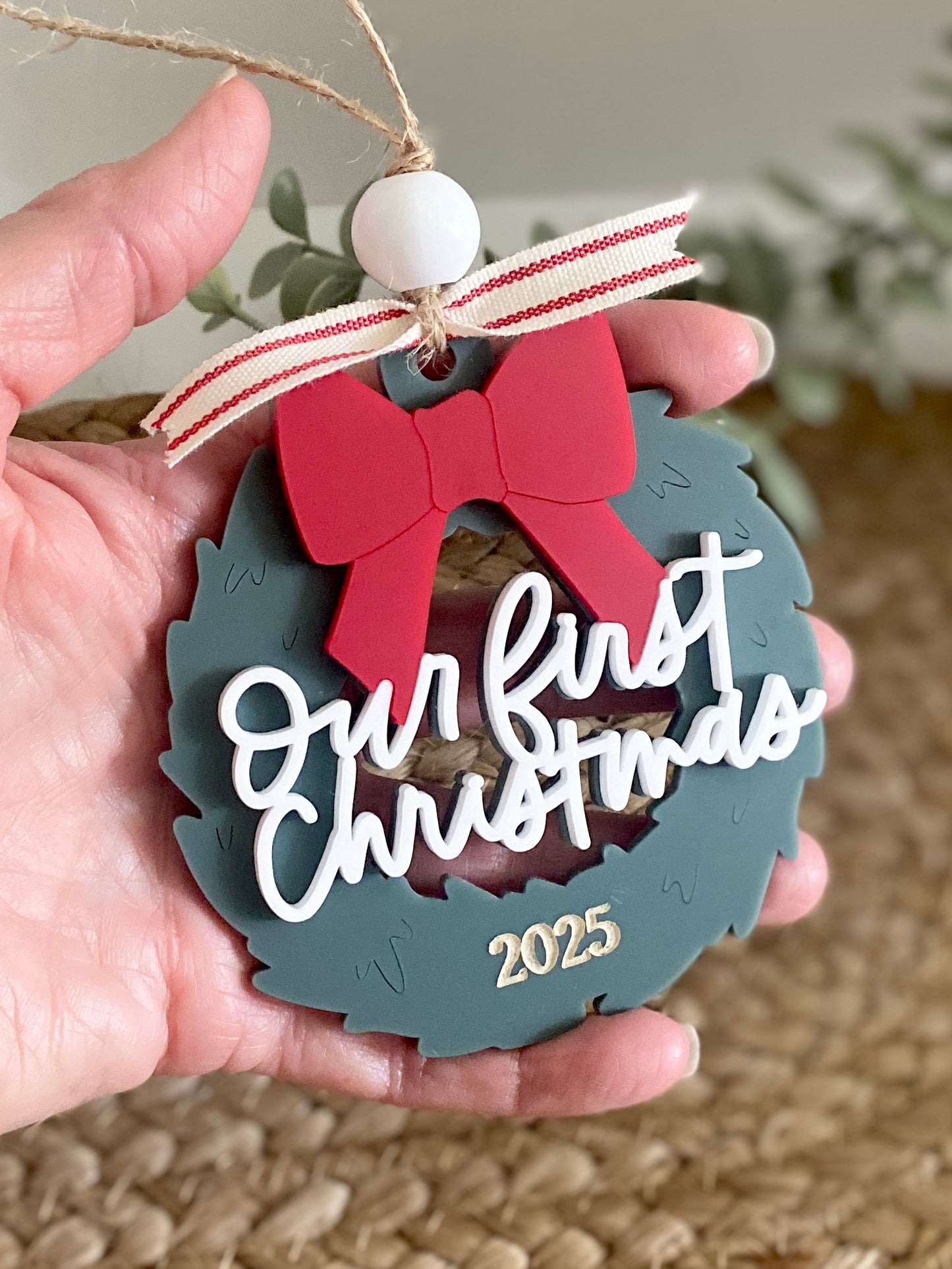 Our First Christmas Wreath Ornament