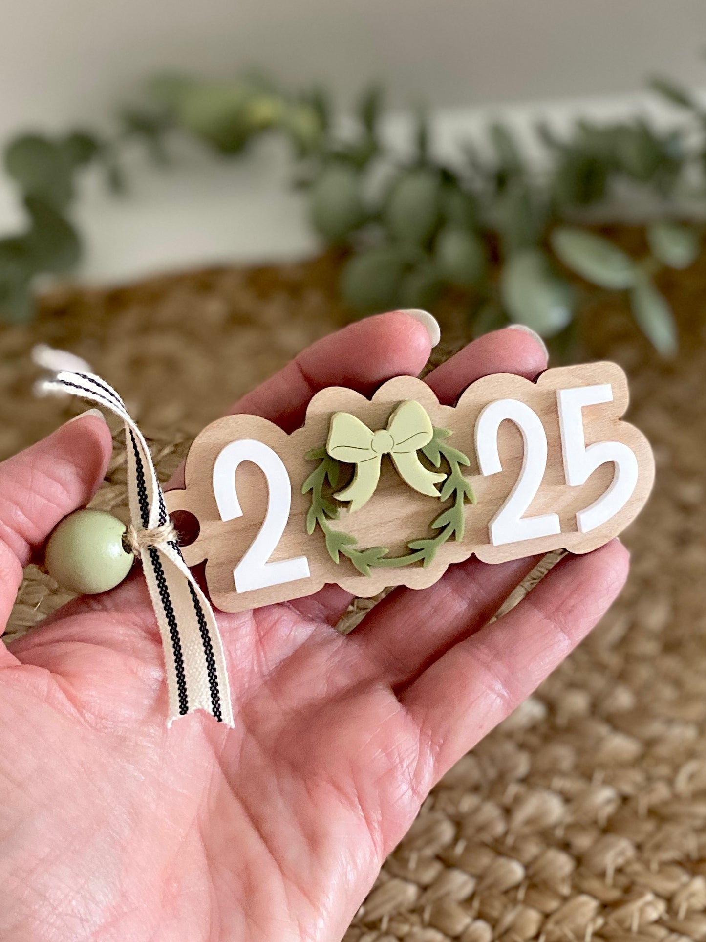 Wreath in Time: 2025 Keepsake Ornament & Gift Tag