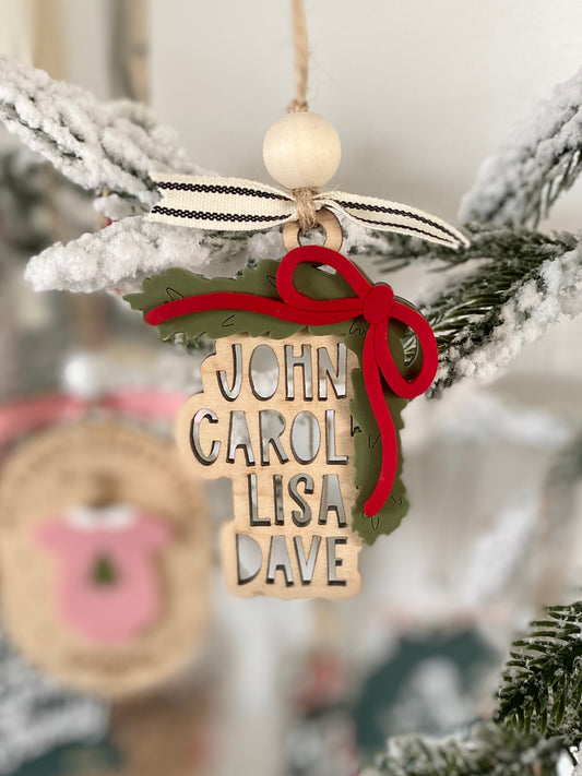 Garland Family Name Cutout Ornament