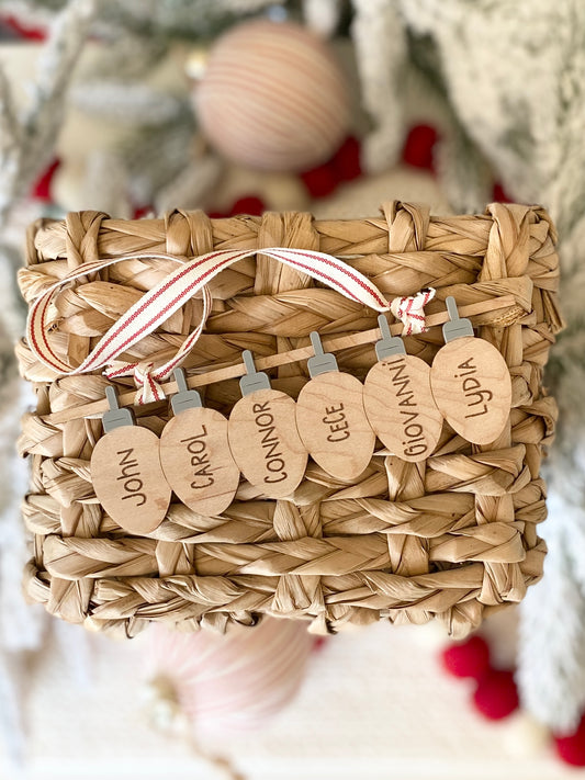 Names In Lights Christmas Ornament