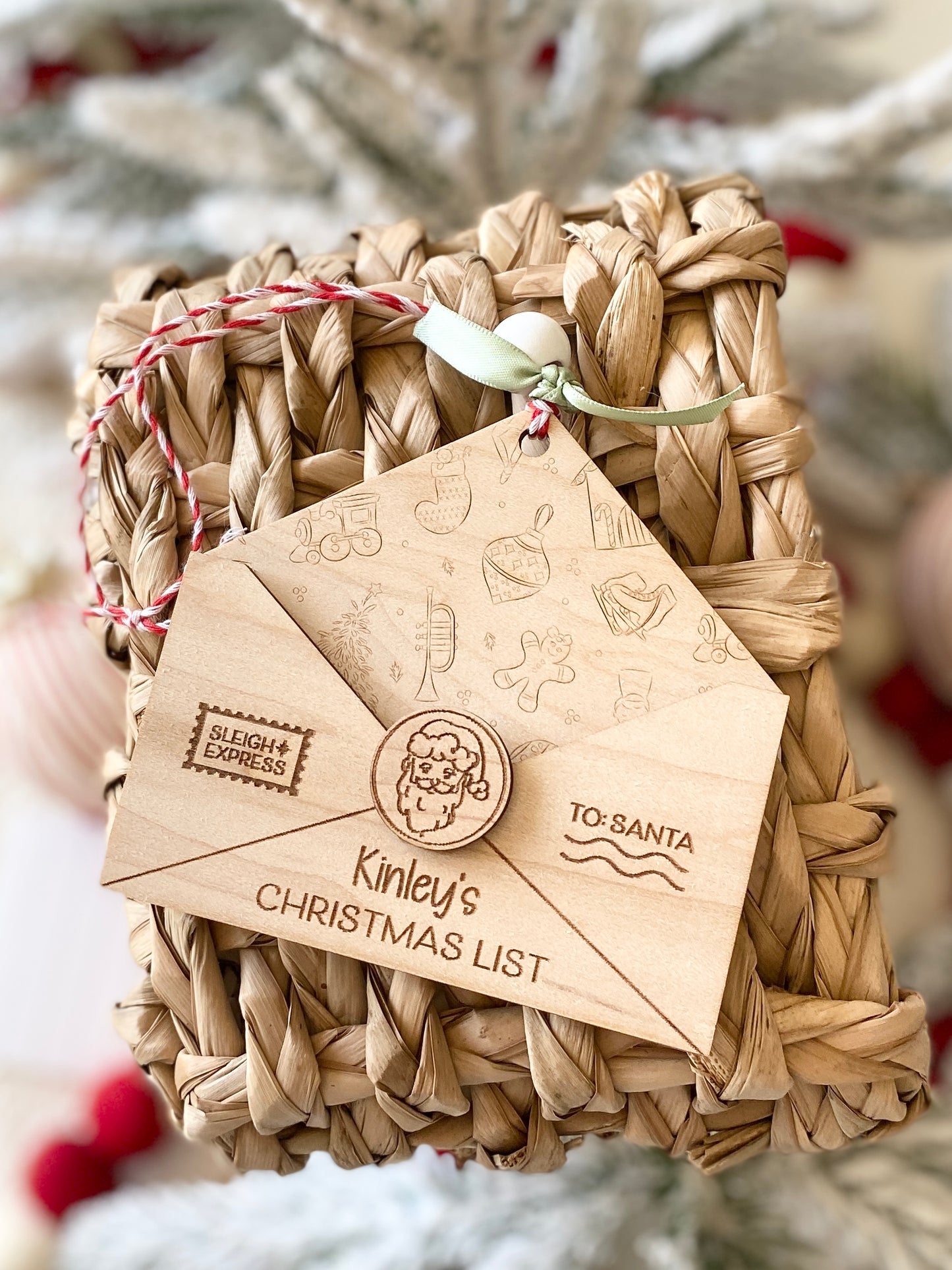 Notes for Santa Ornament ~ Christmas List or Thank You Note Keepsake