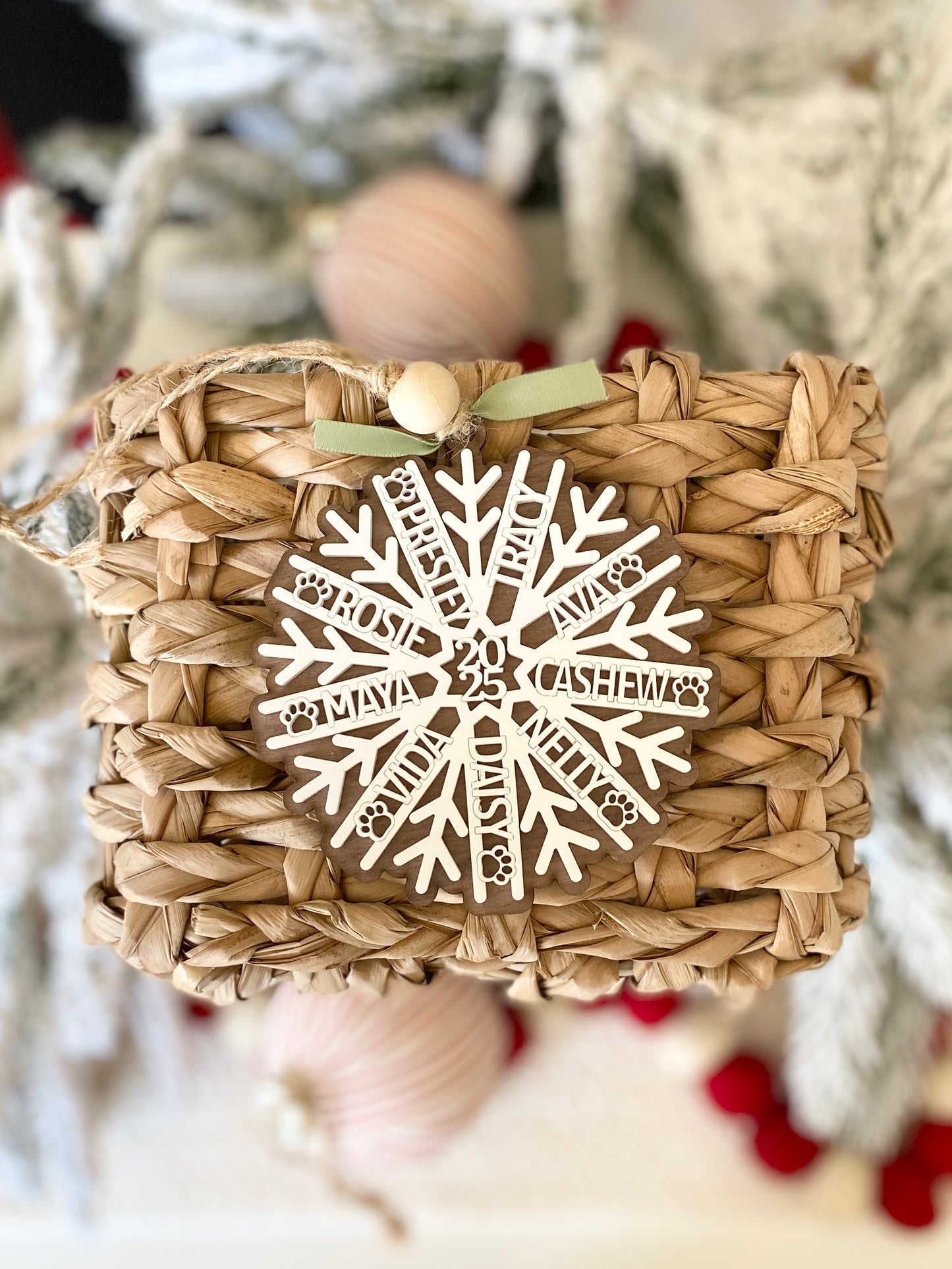 Family Names Snowflake Ornament