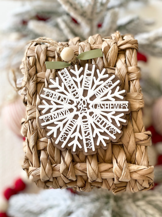 Family Names Snowflake Ornament