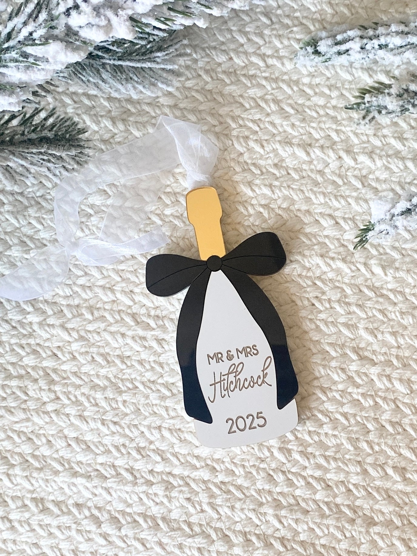 A Toast To Forever - First Christmas Ornament