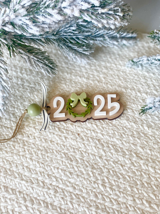 Wreath in Time: 2025 Keepsake Ornament & Gift Tag
