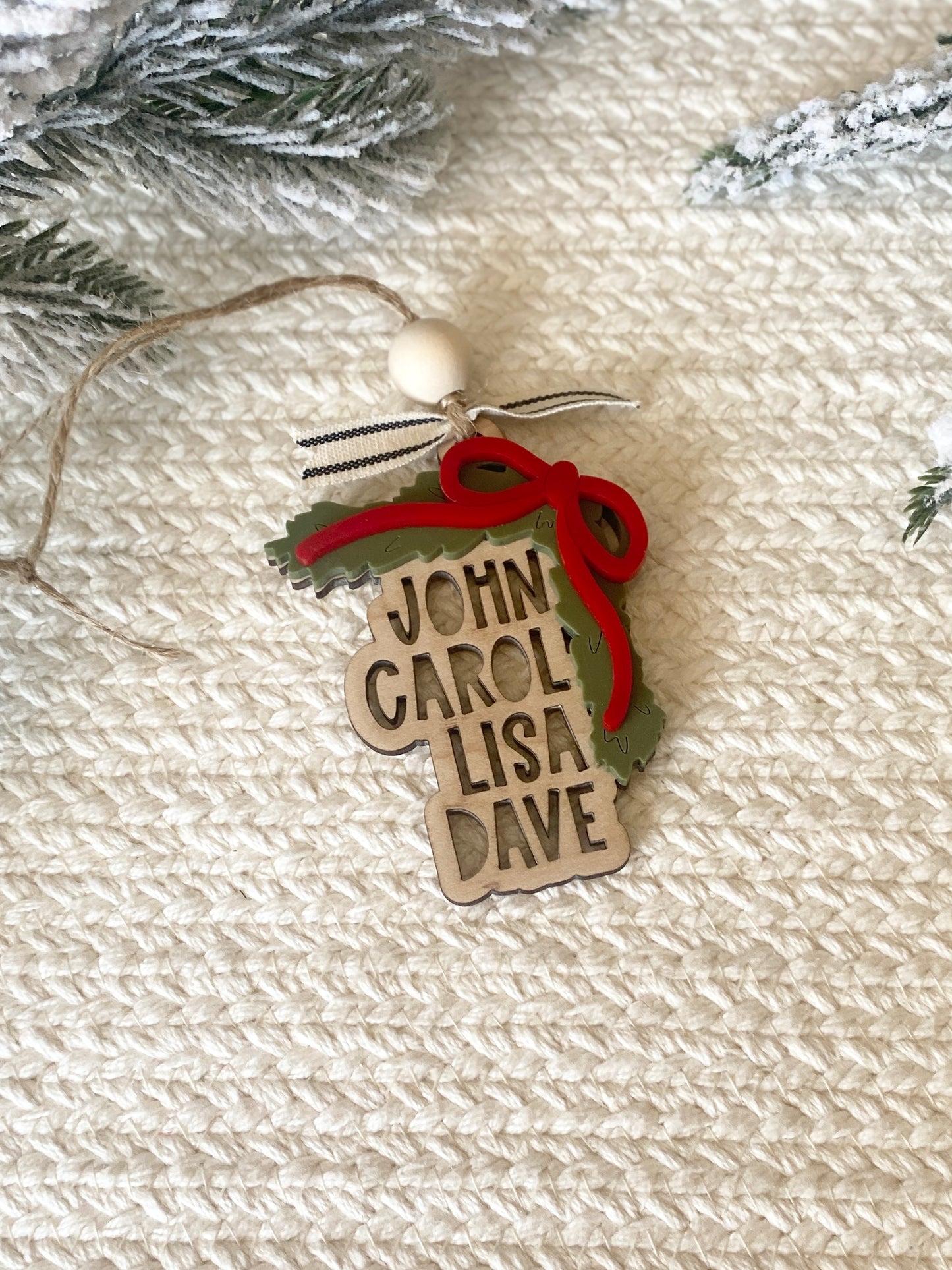 Garland Family Name Cutout Ornament