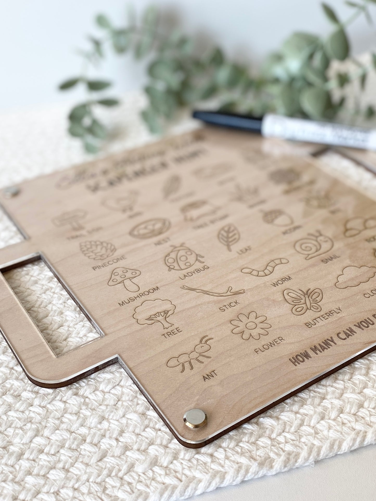 Nature Walk Scavenger Hunt Board – Reusable Adventure for Kids