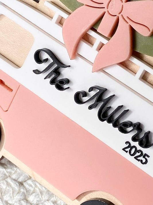 Surf's Up for Christmas Camper Van Ornament