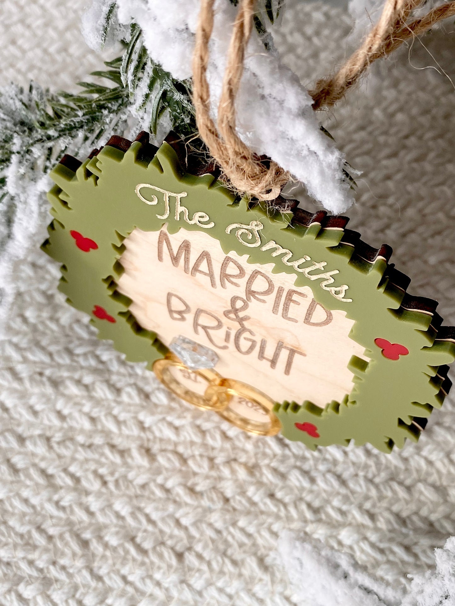 With These Rings Christmas Ornament