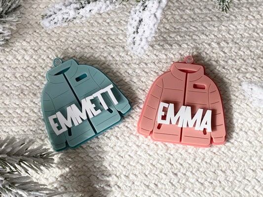 Bundle Up! Puffy Jacket Ornament / Bag Tag