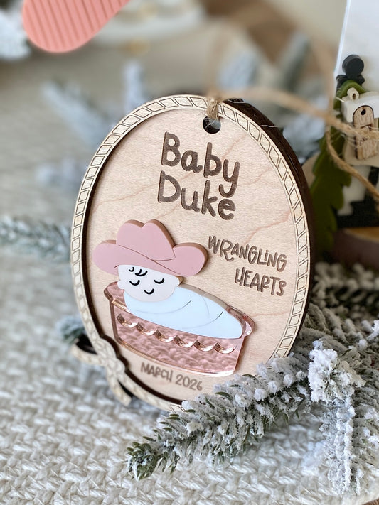 Little Wranglers – Personalized Baby’s First Christmas Ornament