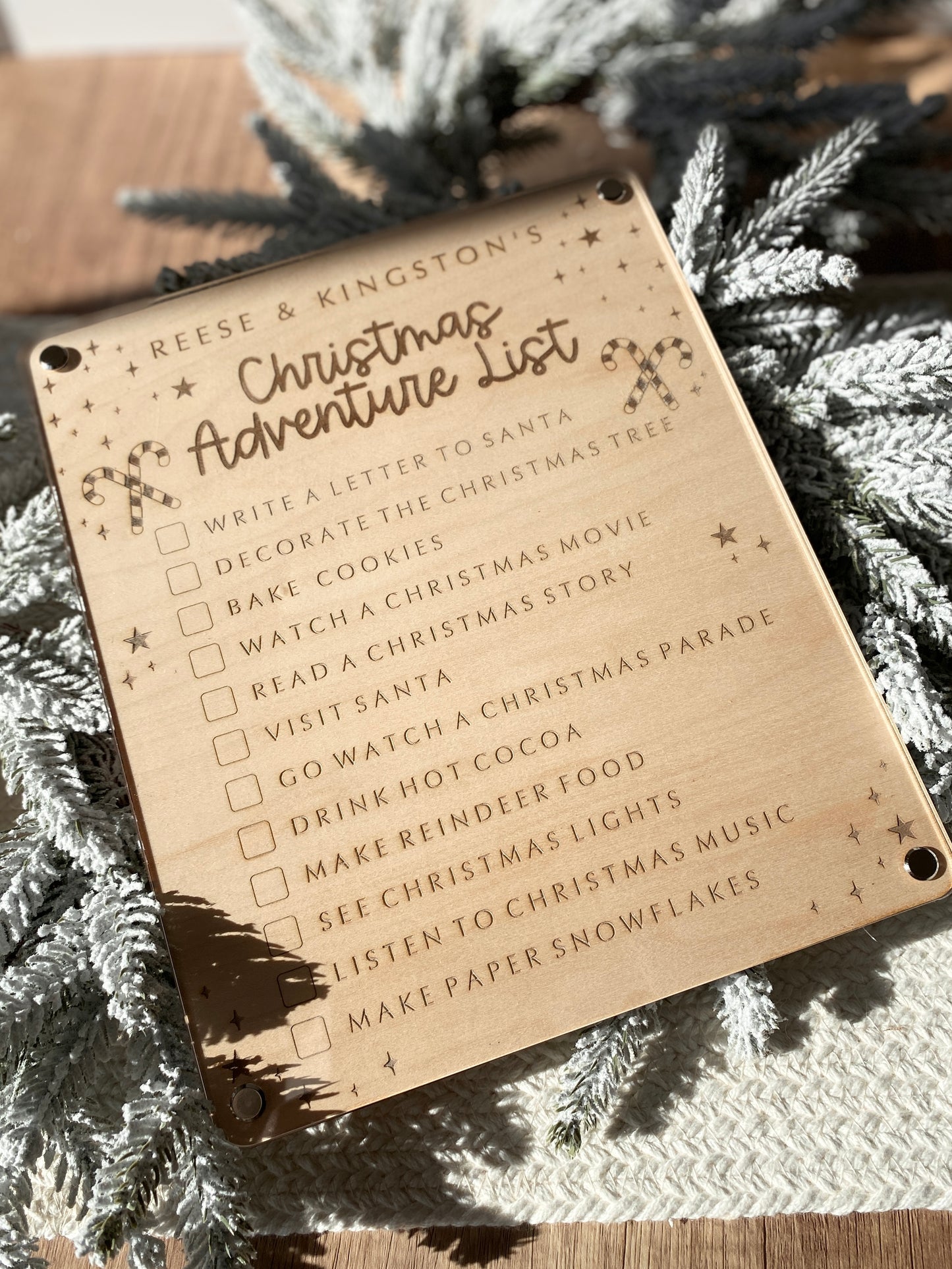 Our Christmas Adventures – Personalized Dry Erase Board
