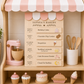 Interchangeable Bakery Play Menu Board - Starter Set| Pretend Play Bakery | Play Kitchen Decor | Personalized Playroom Sign | Montessori Inspired