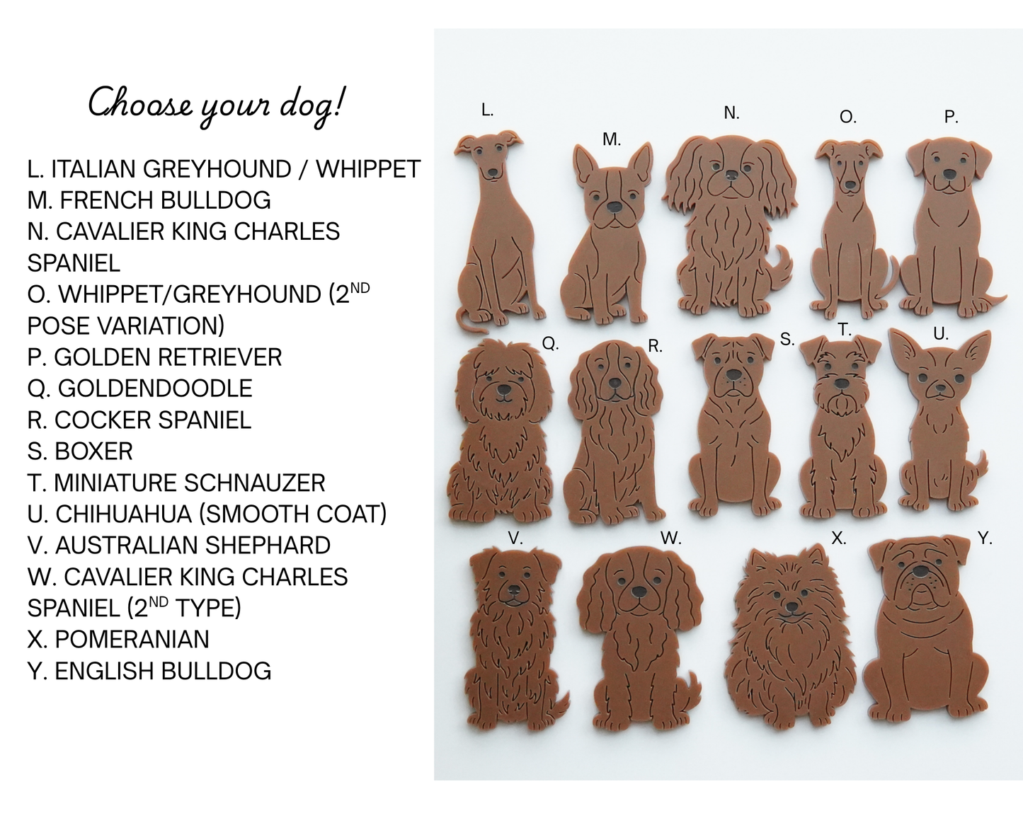 Custom Dog Breed Christmas Ornament – 25 Breeds Available!