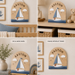 Personalized Sailboat Name Sign | Nautical Nursery Decor | Custom Wooden Baby Name Sign | Coastal Baby Room Wall Decor
