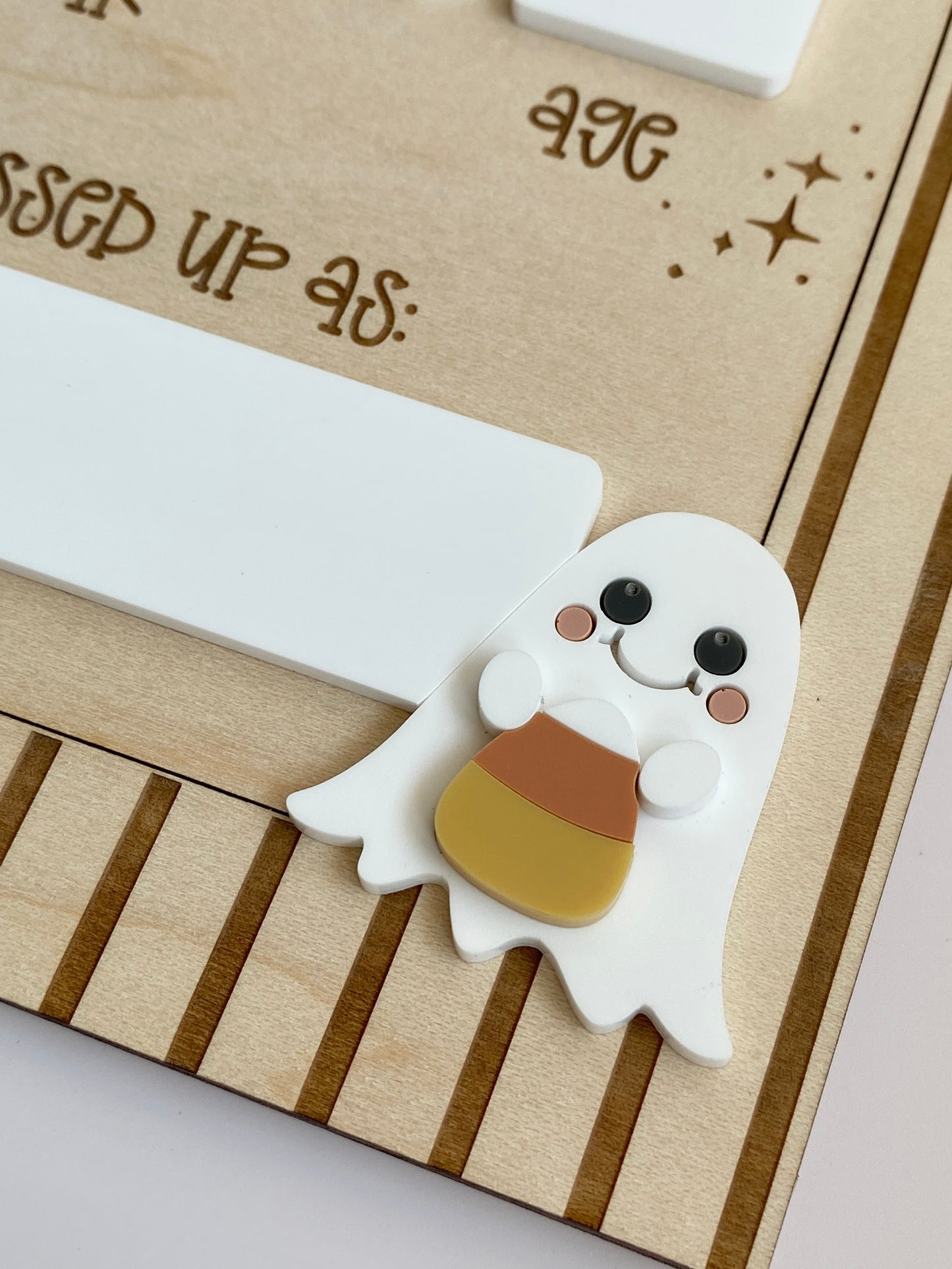 Personalized Halloween Costume Board | Kids Photo Prop | Dry Erase Halloween Sign | Yearly Keepsake | First Halloween