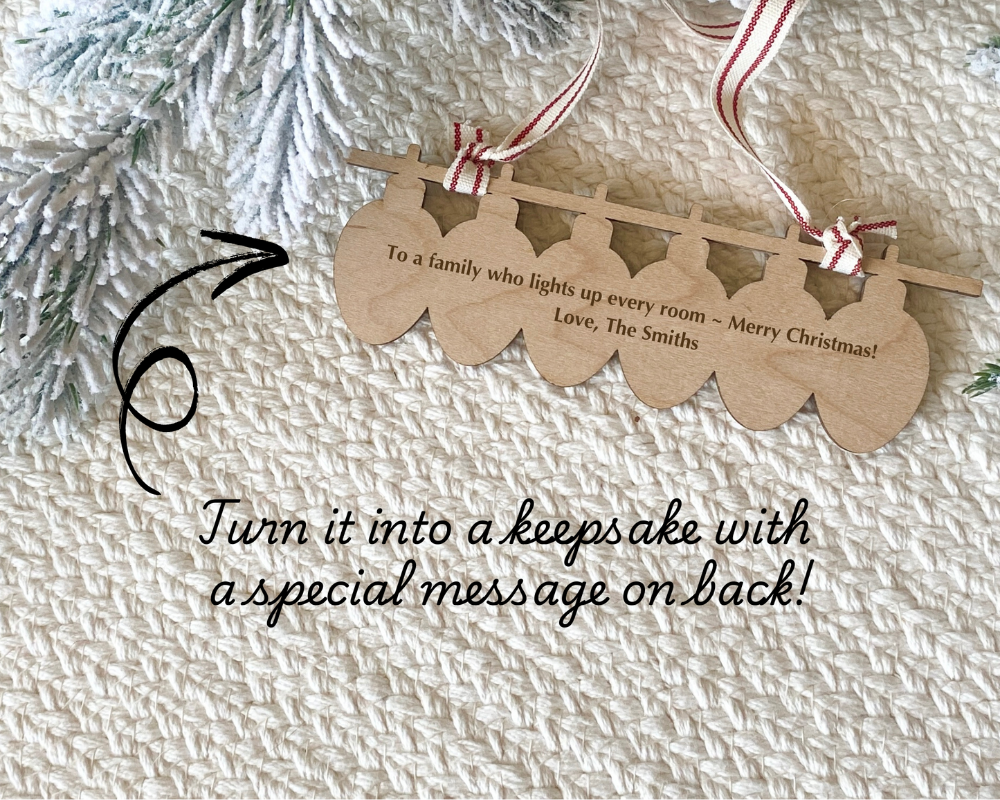 Names In Lights Christmas Ornament