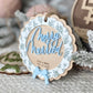 Merry & Married Floral Wreath Ornament