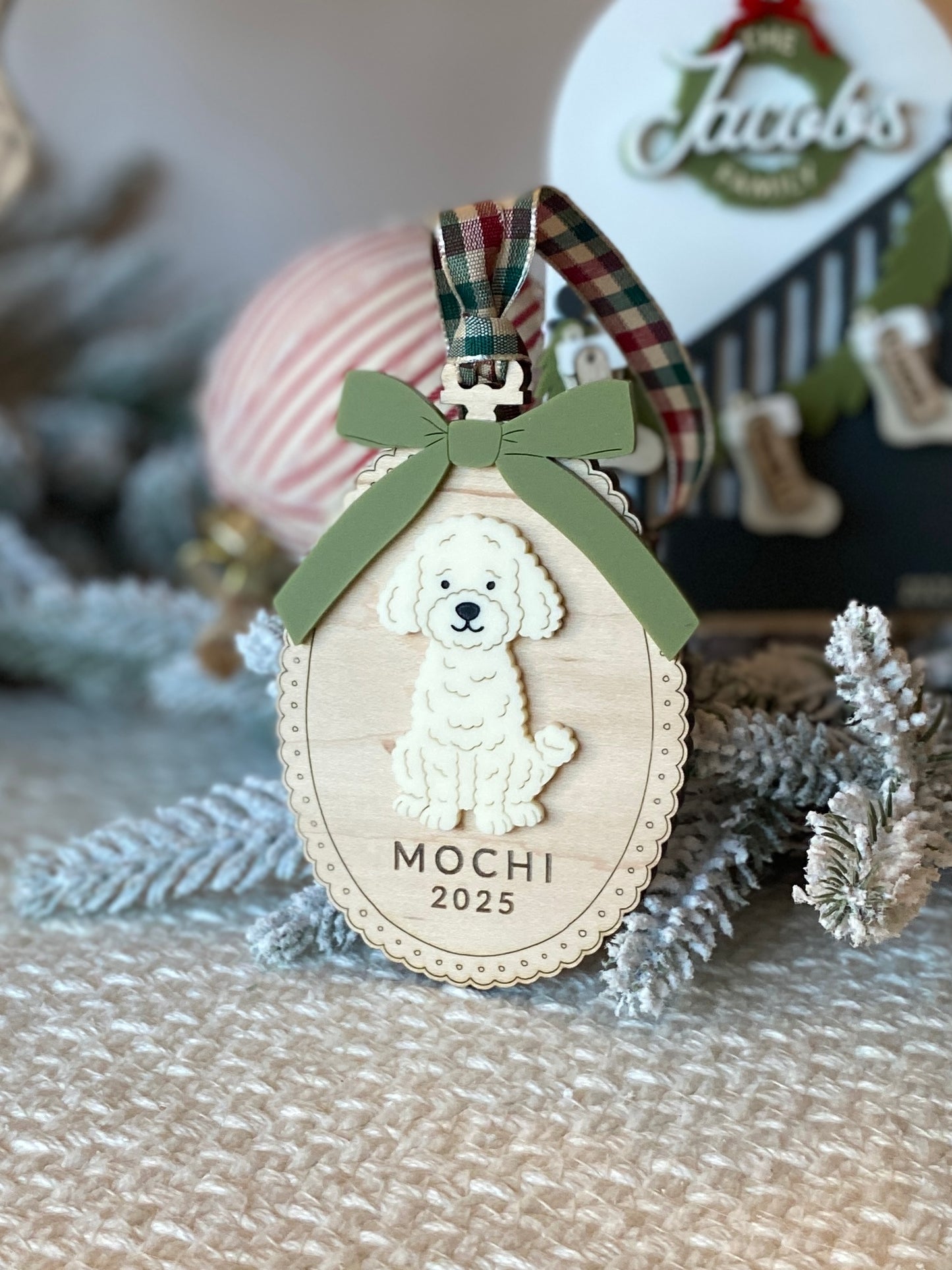 Custom Dog Breed Christmas Ornament – 25 Breeds Available!