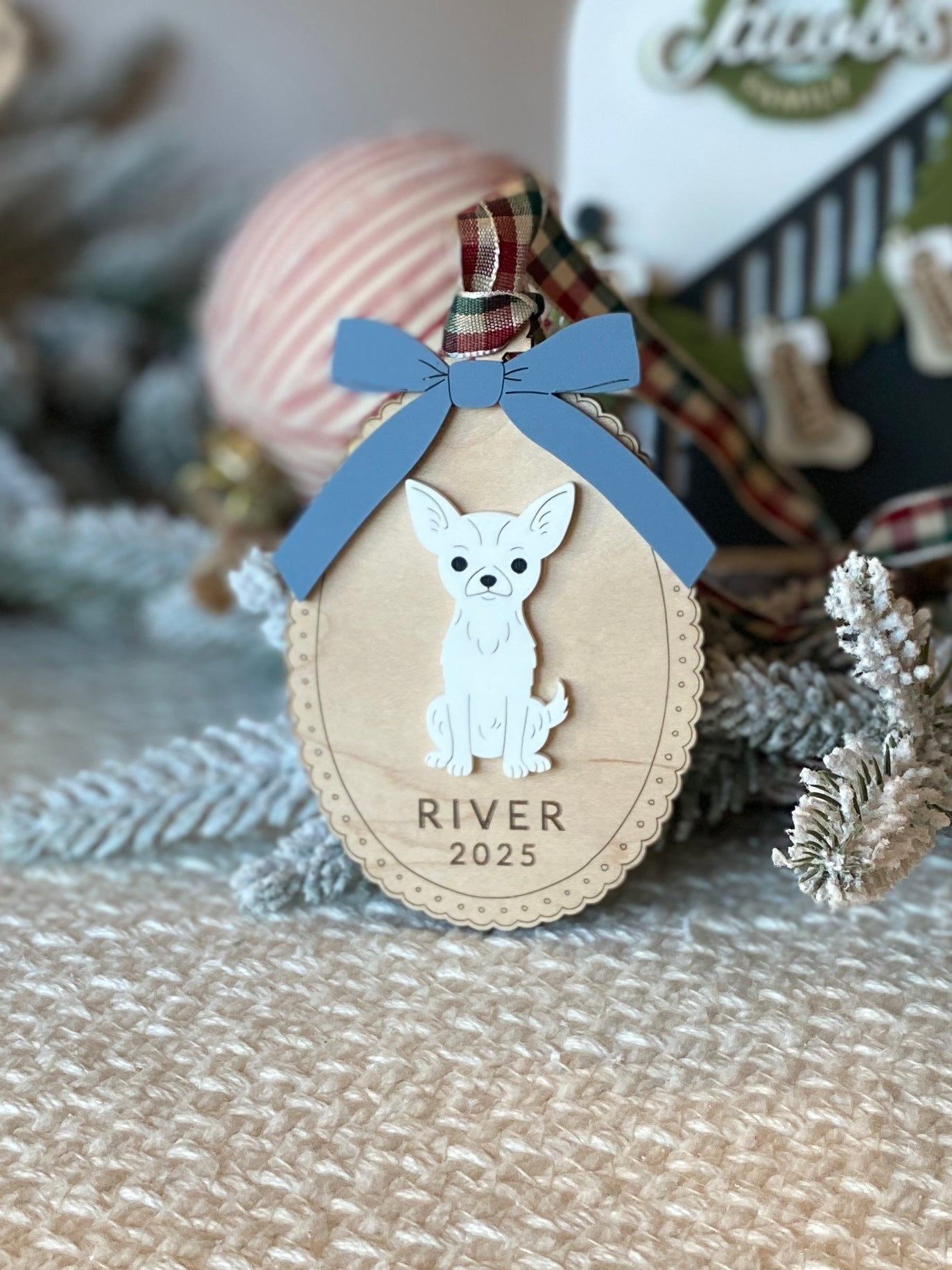 Custom Dog Breed Christmas Ornament – 25 Breeds Available!