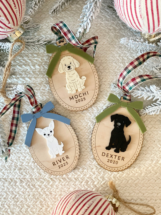 Custom Dog Breed Christmas Ornament – 25 Breeds Available!