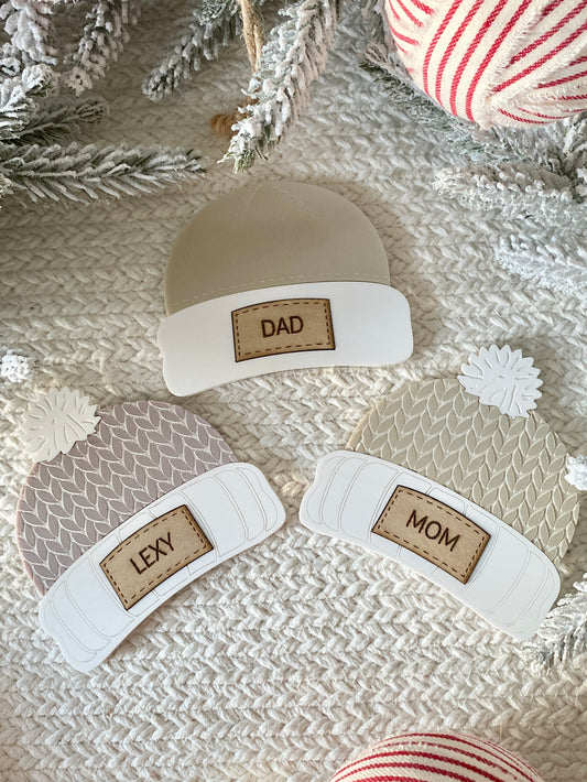 Personalized Beanie Ornament/Bag Tag