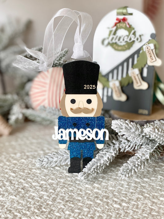 Personalized Nutcracker Christmas Ornament – Custom Name Keepsake