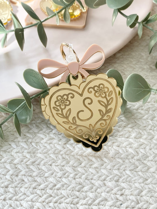 Personalized Heart Initial Charm