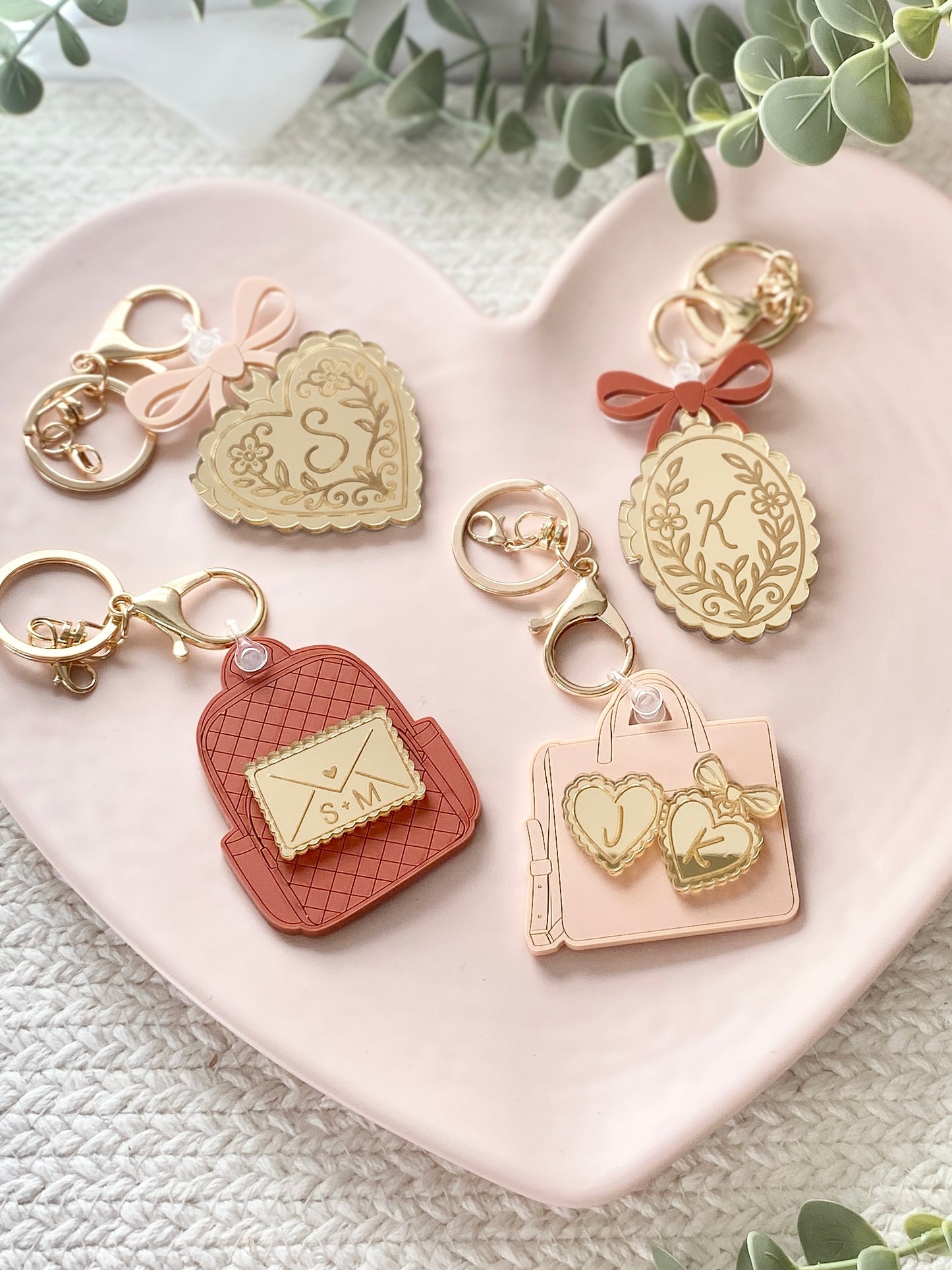 Personalized Backpack Love Letter Charm | Keychain