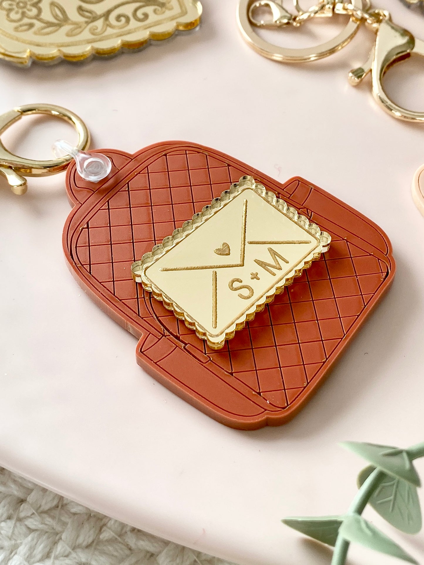 Personalized Backpack Love Letter Charm | Keychain
