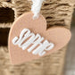 Personalized Stitched Heart Name Tag