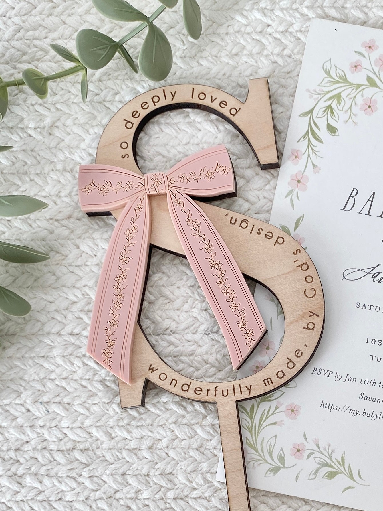 So Deeply Loved Baby Shower Cake Topper