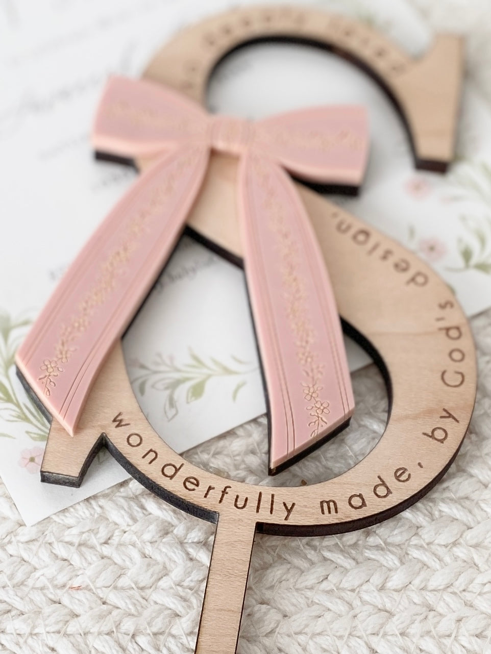 So Deeply Loved Baby Shower Cake Topper