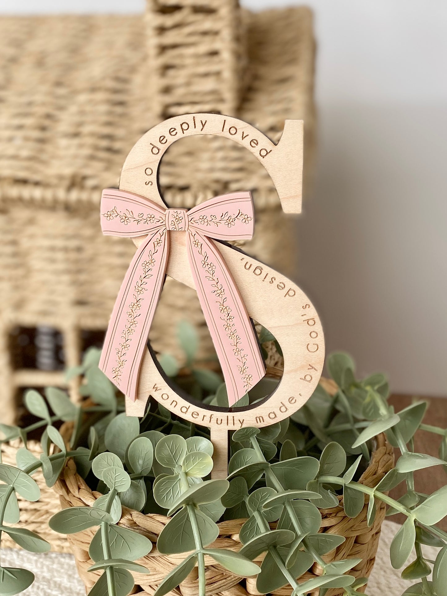 So Deeply Loved Baby Shower Cake Topper