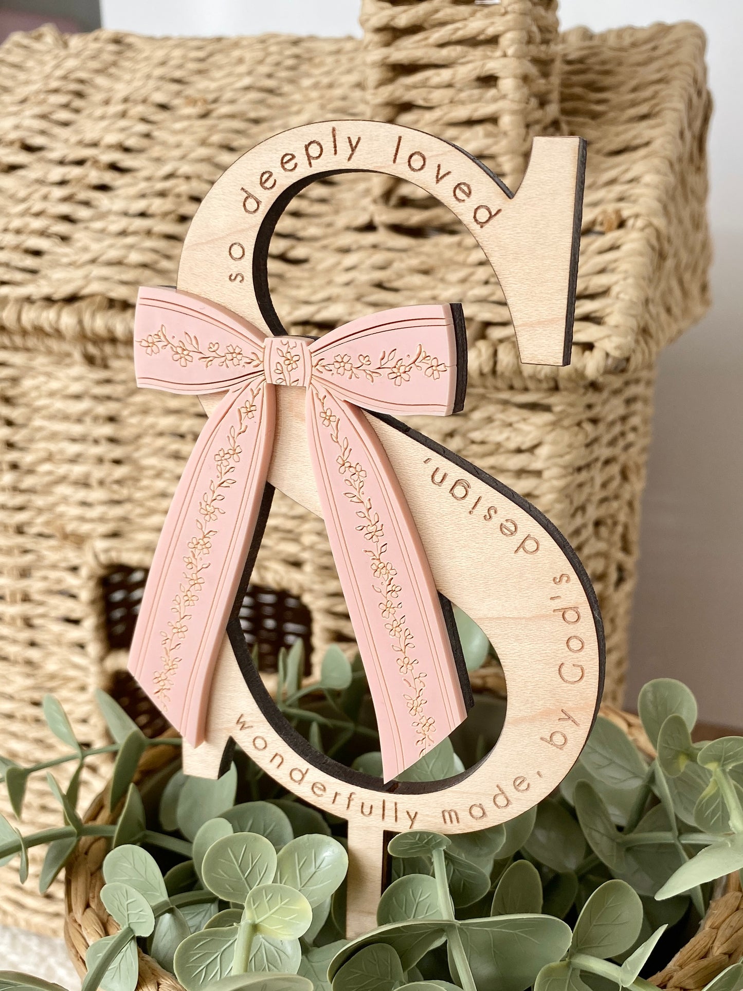 So Deeply Loved Baby Shower Cake Topper