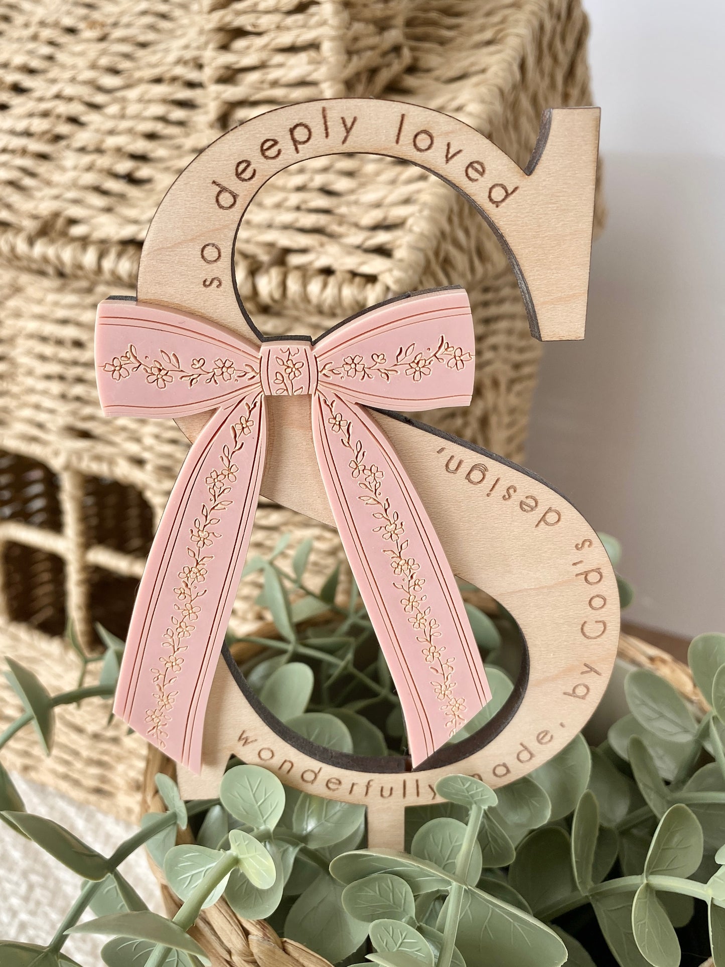 So Deeply Loved Baby Shower Cake Topper