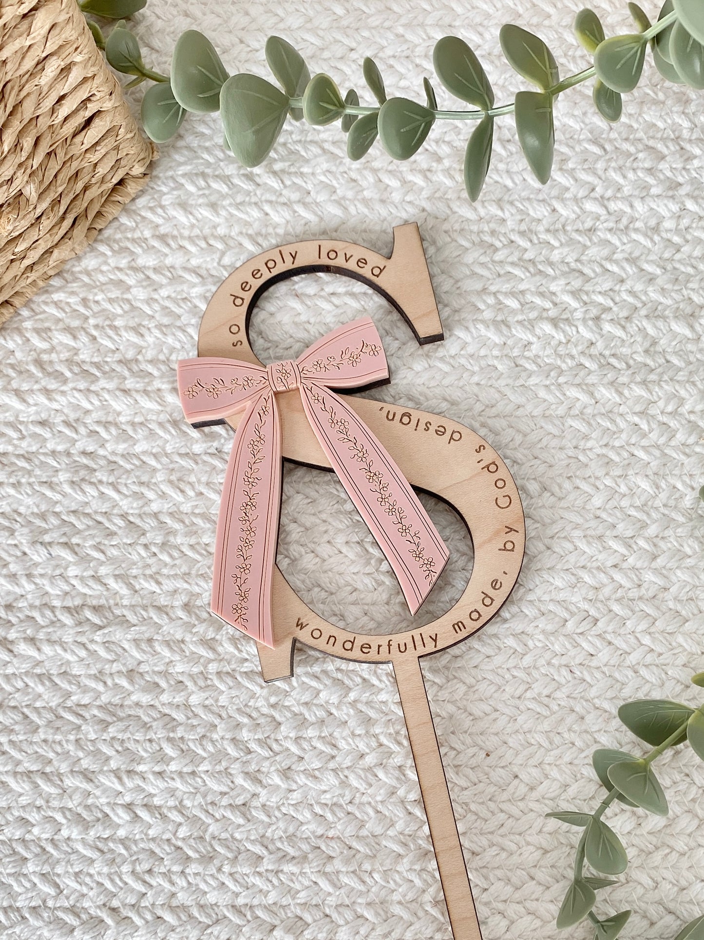 So Deeply Loved Baby Shower Cake Topper
