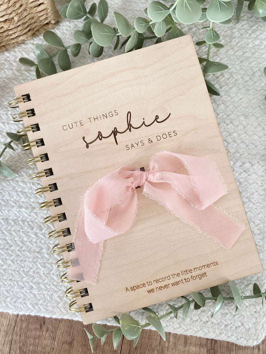 Cute Things My Child Says & Does Journal